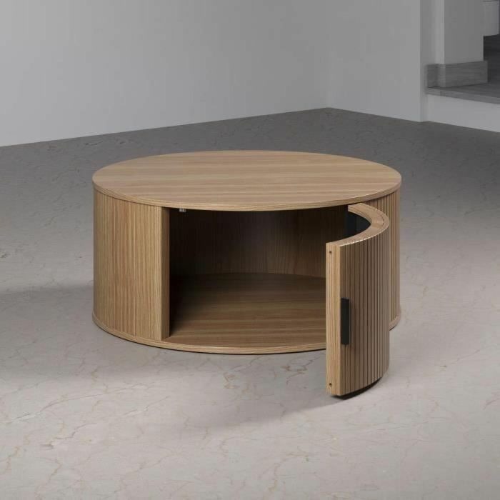 Trendteam RON234311451 Mesa de centro redonda RONIN Essential MDF Roble Diámetro 80 cm Altura 36 cm 4 Trendteam RON234311451 Mesa de centro redonda RONIN Essential MDF Roble Diámetro 80 cm Altura 36 cm 4