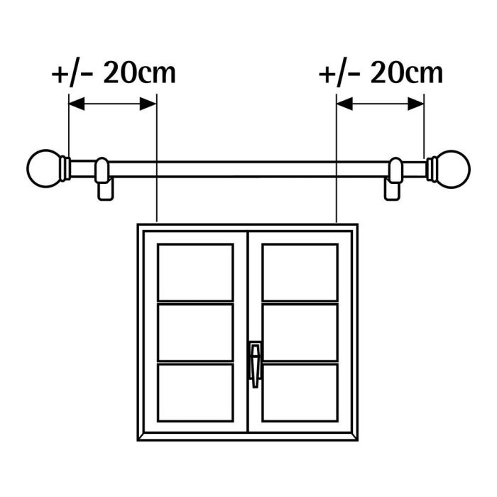 Stor Planet Kit barra cortina cono extensible 110-200 cm blanco acabado satinado Ø1,9 cm 2