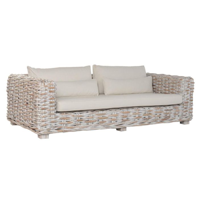 DKD Home Decor Indo 2c25 Sofá Balinés Bicolor Ratán 103 x 64 x 220 cm Set de 4 con Cojines 2 DKD Home Decor Indo 2c25 Sofá Balinés Bicolor Ratán 103 x 64 x 220 cm Set de 4 con Cojines 2