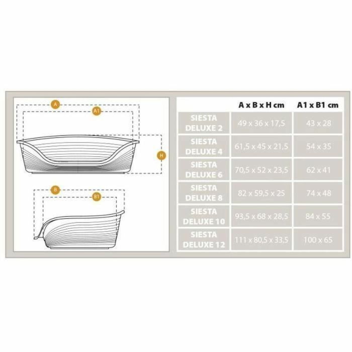 Ferplast Cama de Plástico Siesta para Perro y Gato Deluxe 4 Color Burdeos 2 Ferplast Cama de Plástico Siesta para Perro y Gato Deluxe 4 Color Burdeos 2