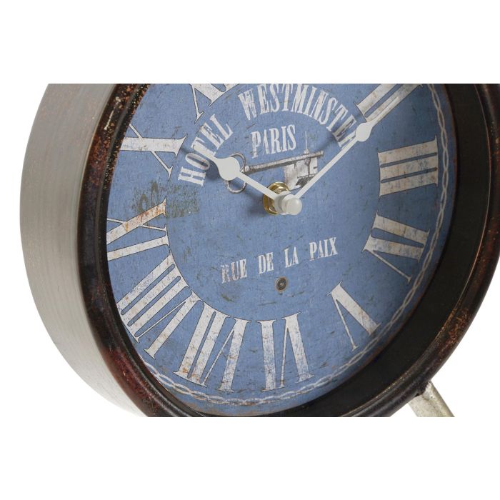 DKD Home Decor Reloj Sobremesa Vintage Azul Negro 5 x 24 x 20.5 cm (2 Unidades) 1