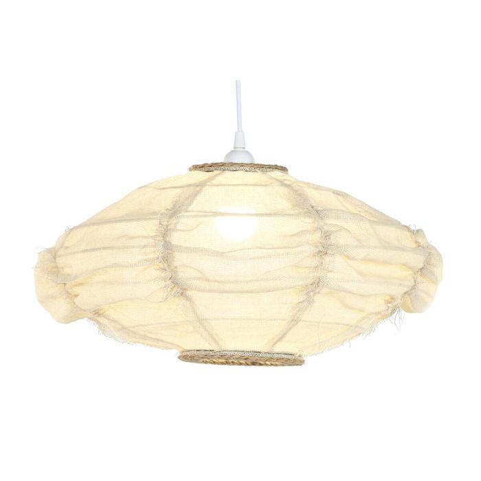 DKD Home Decor Lámpara de Techo Colgante Oriental Colección Japaning Lino Crudo Natural 45x45x20 cm E27 Max 50W 0 DKD Home Decor Lámpara de Techo Colgante Oriental Colección Japaning Lino Crudo Natural 45x45x20 cm E27 Max 50W 0