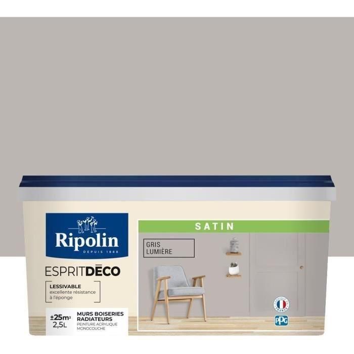 Pintura de pared RIPOLIN All Pieces - Satin Light Grey, 2.5L