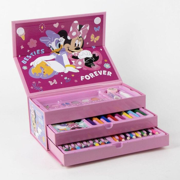 Cerdá Set Papelería Coloreable Minnie Maletín - Ideal para Niños +3 Años - 26x10x13 cm 2