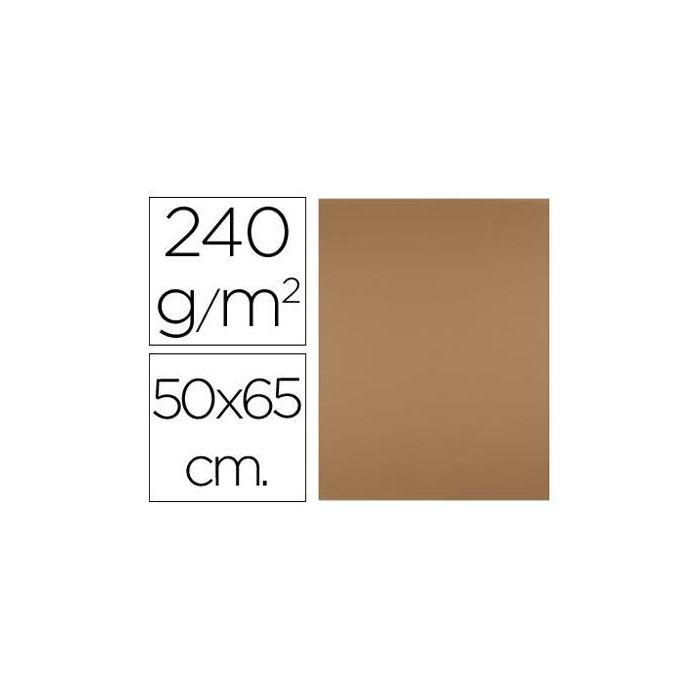 Cartulina Liderpapel 50x65 cm 240 gr-M2 Marron Escolar Paquete De 25 Hojas