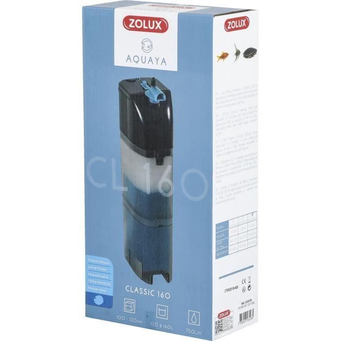 Filtro interior - Zolux - Classic - Para acuarios de 120 a 160 L - Caudal de 750 L/h - 14W 2 Filtro interior - Zolux - Classic - Para acuarios de 120 a 160 L - Caudal de 750 L/h - 14W 2