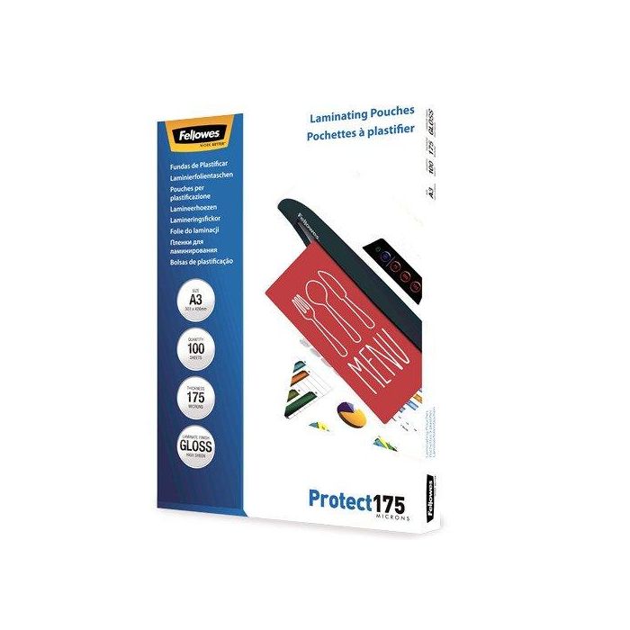 Funda Plastificar Fellowes Brillo 303X426 (A3) 175Μ Paquete De 100