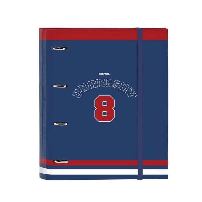 Carpeta de anillas Safta University A4 Rojo Azul marino (27 x 32 x 3.5 cm) 2