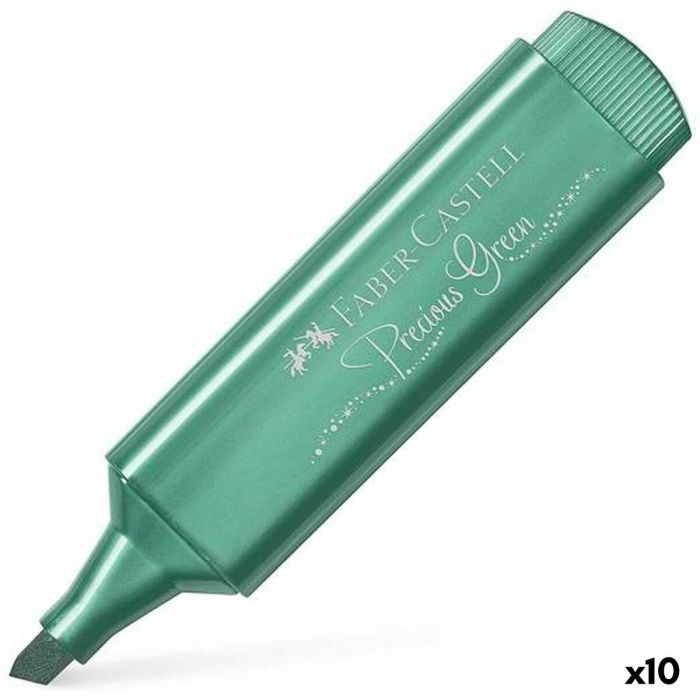 Caja de Marcadores Fluorescentes Faber Castell Textliner 46 154639/ 10 unidades/ Verde Metálico Caja de Marcadores Fluorescentes Faber Castell Textliner 46 154639/ 10 unidades/ Verde Metálico
