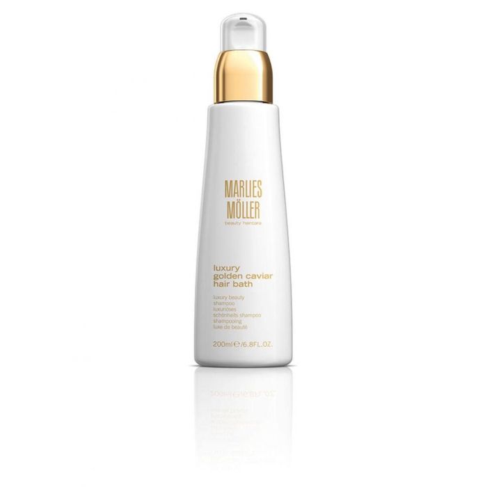Marlies Möller Luxury Golden Caviar Hair Bath Champú Hidratante y Restaurador con Brillo para Todo Tipo de Cabello 200 ml