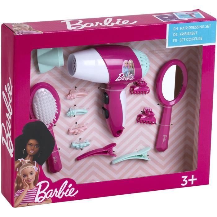 Klein 5790 Barbie Set de Peluquería con Secador de Pelo Electrónico - Accesorios de Juguete 7 Piezas 3