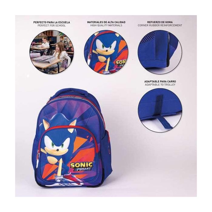 Cerdá Mochila Escolar Mediana Sonic Prime 42 cm Morada para Niños +3 Años 3 Cerdá Mochila Escolar Mediana Sonic Prime 42 cm Morada para Niños +3 Años 3