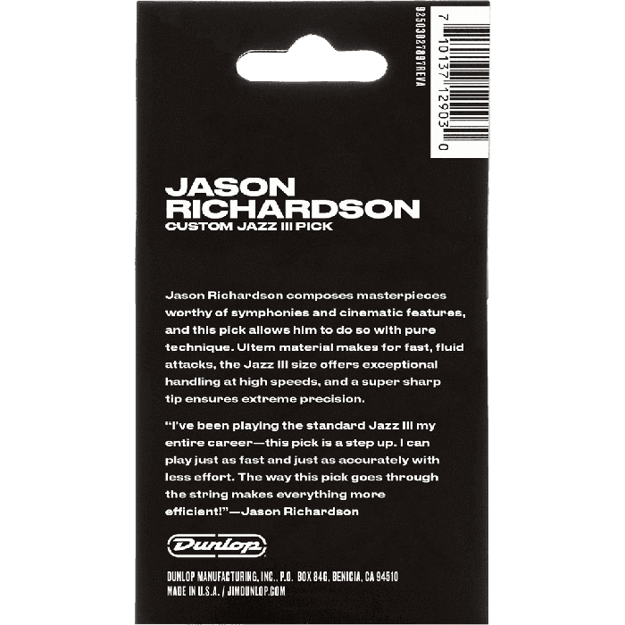 Pack 6 Púas Signature Jason Richardson Custom Jazz Iii 4