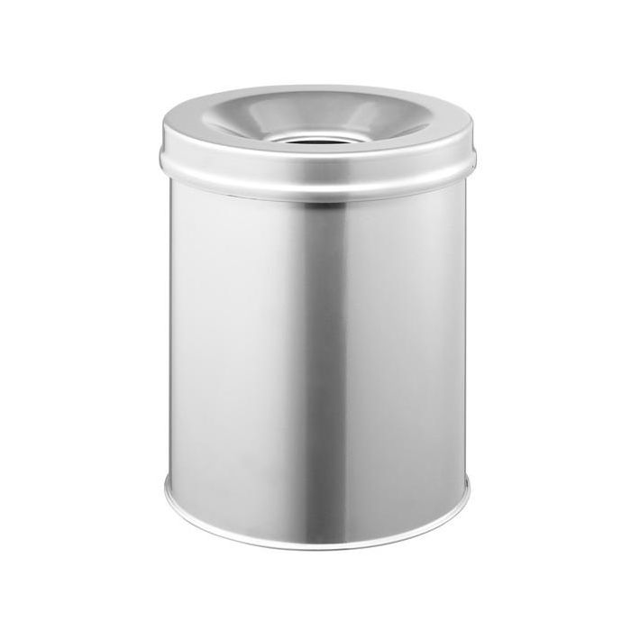 DURABLE Papierkorb Safe rund 15 Liter silber 0 DURABLE Papierkorb Safe rund 15 Liter silber 0