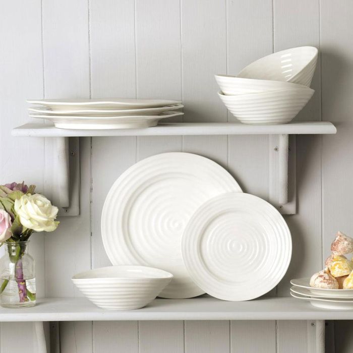 Portmeirion Plato Llano Sophie Conran 28 cm (4 Unidades) Apto para Lavavajillas y Microondas 1