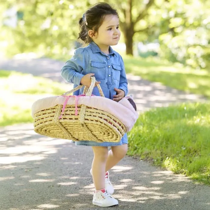 Corolle Conjunto Cuna Peluche Rosa Accesorios para Muñecos Bebé COR4062013141855 para Muñecos Bebé de 36 y 42 cm 4