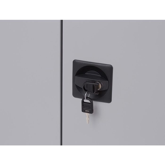 Rocada Armario Metálico 2 Puertas Batientes 4 Baldas 102x198x45 cm AC00 Gris/Gris