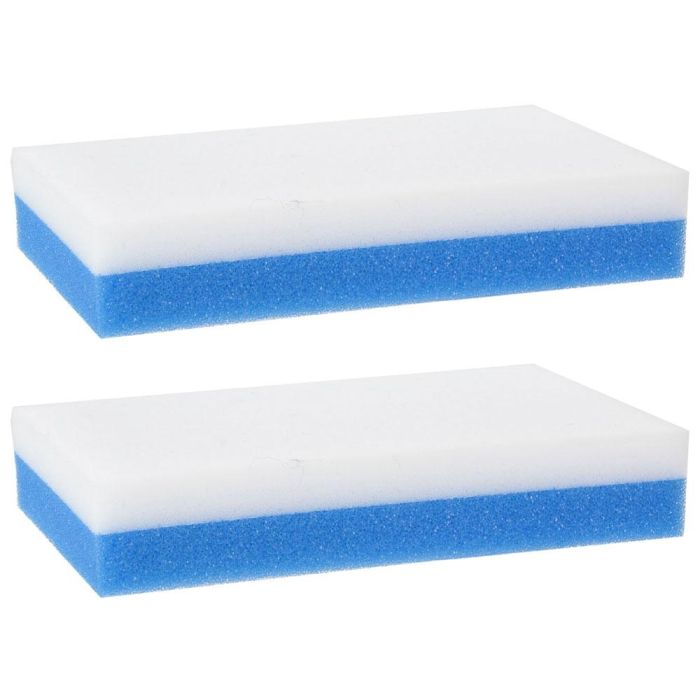 Je cherche une Idee Juego de 2 Esponjas Mágicas Doble Cara para Eliminar Manchas y Limpiar Juntas de Azulejos 12x7 cm 1