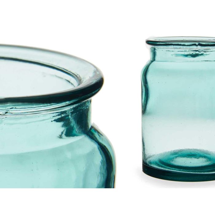Jarrón de Vidrio Puchades 18 cm - Giftdecor, Cristal Reciclado, Transparente (6 Unidades) 2 Jarrón de Vidrio Puchades 18 cm - Giftdecor, Cristal Reciclado, Transparente (6 Unidades) 2