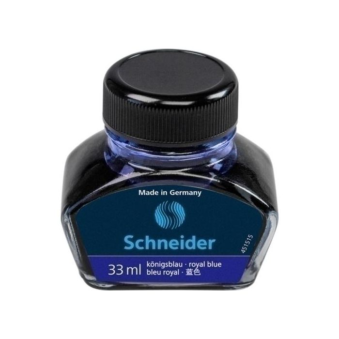 Tinta Estilografica Schneider Frasco 33 Ml Azul