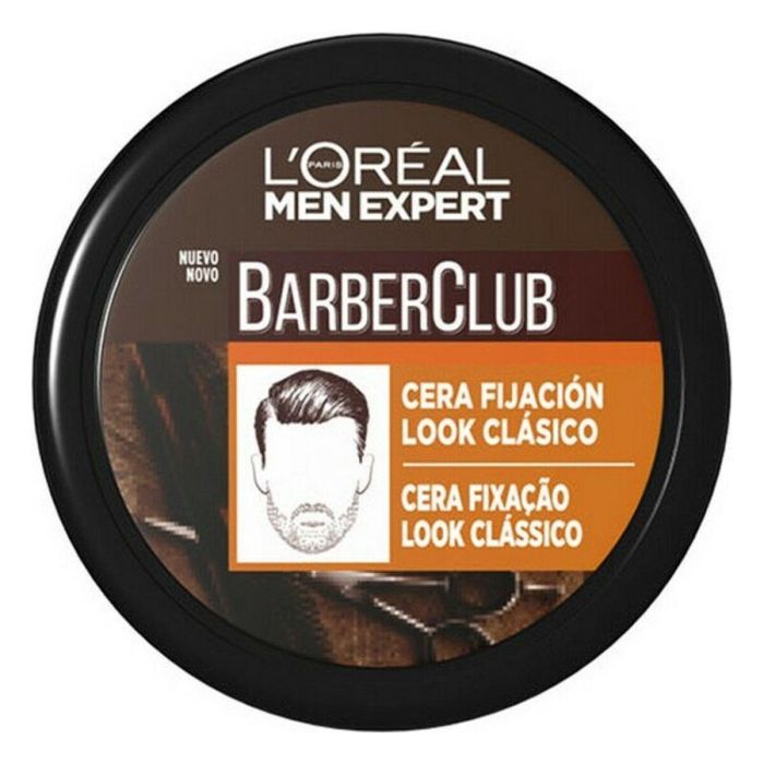 L'Oréal Paris MEN EXPERT BARBER CLUB Cera de Peinado Look Clásico para Hombre, Fijación Fuerte, Acabado Natural Sin Residuos 75 ml