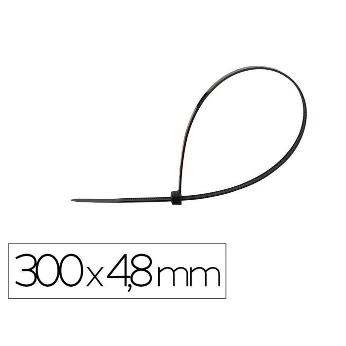 Brida Q-Connect Color Negro 300x4,8 mm Bolsa De 100 Unidades 0 Brida Q-Connect Color Negro 300x4,8 mm Bolsa De 100 Unidades 0