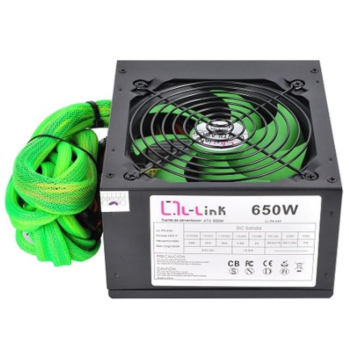 Fuente de Alimentación L-Link LL-PS-650 ATX 650W Negro 650 W 1 Fuente de Alimentación L-Link LL-PS-650 ATX 650W Negro 650 W 1