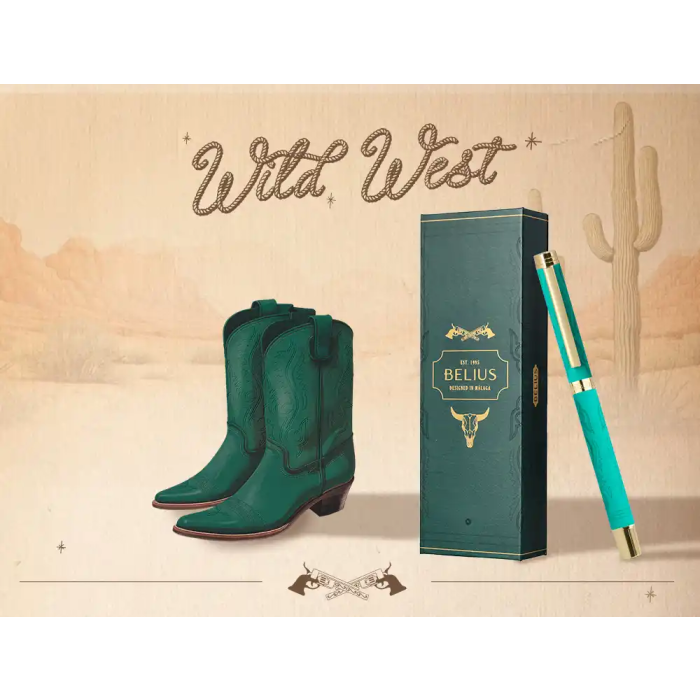 Belius Roller Wild West Verde Dorado Tinta Negra Caja de Diseño 3