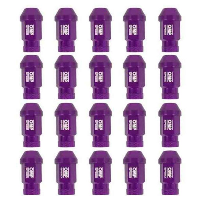 Set Tuercas OMP 7075 M12 x 1,25 40 mm 20 uds Violeta 3