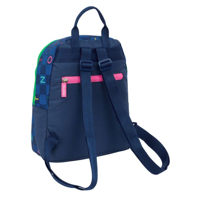 Mochila Benetton Damero Azul marino 25 x 30 x 13 cm 2 Mochila Benetton Damero Azul marino 25 x 30 x 13 cm 2
