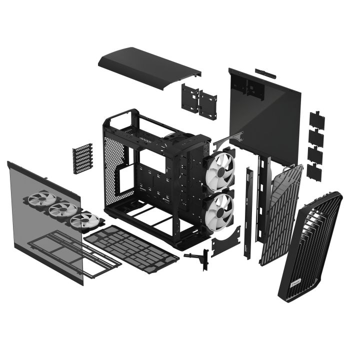 Fractal Design Torrent RGB Black Window Caja de PC Torre ATX EATX ITX micro ATX SSI CEB Vidrio Templado Negra para Gaming 14