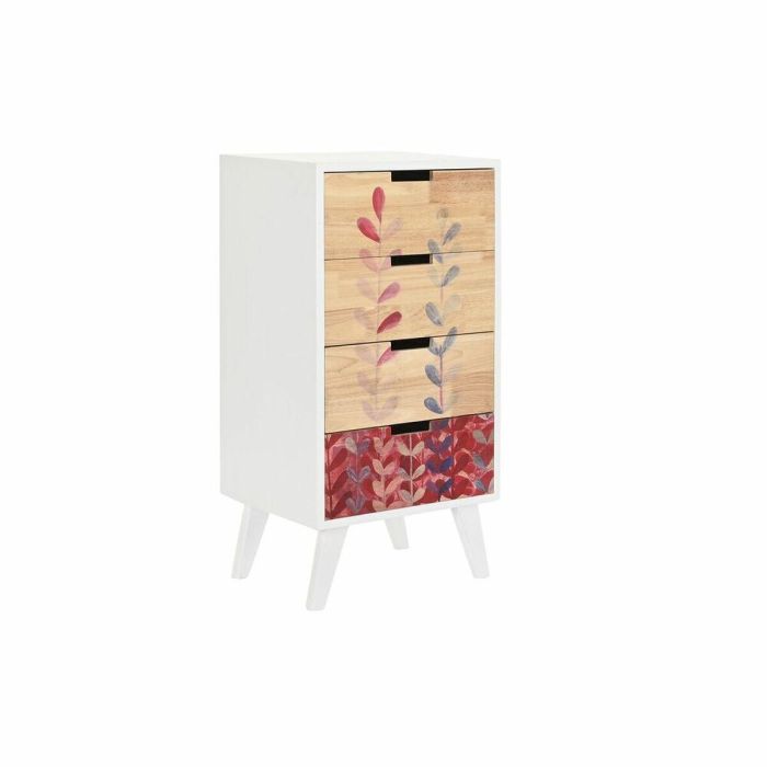 Cajonera Scandi DKD Home Decor Natural Blanco 30 x 78 x 40 cm