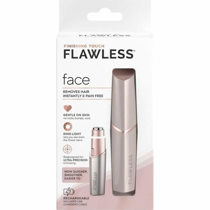 Flawless Finish FL5010724544471 Eliminador de pelusa facial recargable, para un rostro impecable, suave y seguro.