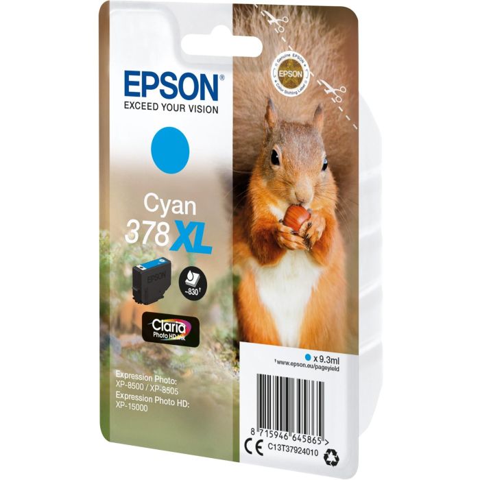 Epson Tinta Cian Claria Photo HD 378XL para XP-8500, XP-8505, XP-15000 1
