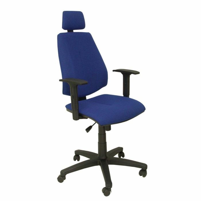 Silla de Oficina con Cabecero Montalvos P&C 942253 Azul Silla de Oficina con Cabecero Montalvos P&C 942253 Azul