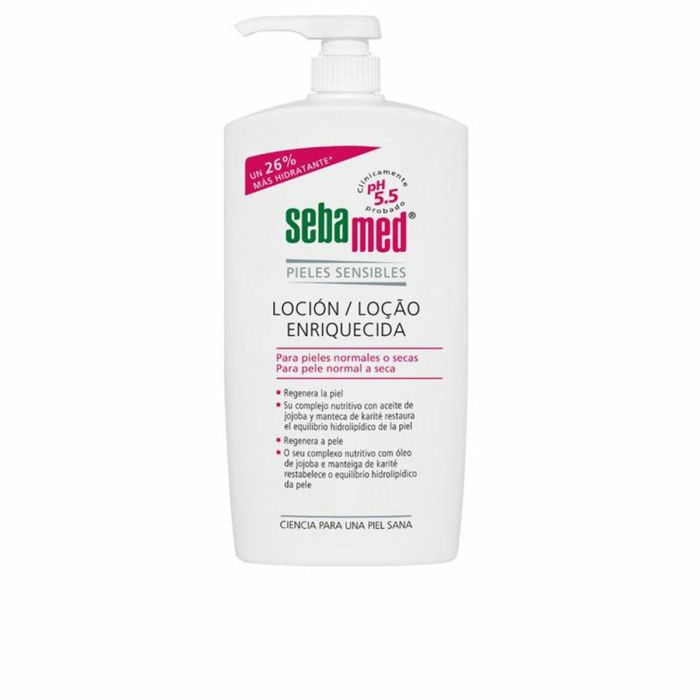 Sebamed Loción Corporal Piel Seca y Sensible Enriquecida | Hidratante Intensa y Regeneradora para Elasticidad Natural 750 ml