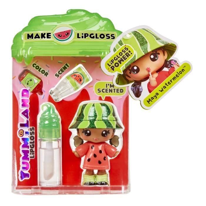 Yummiland - 1 muñeca de 10 cm y un brillo de labios con purpurina para crear - Maya - Sabor Pasteque - A partir de 4 años 3 Yummiland - 1 muñeca de 10 cm y un brillo de labios con purpurina para crear - Maya - Sabor Pasteque - A partir de 4 años 3