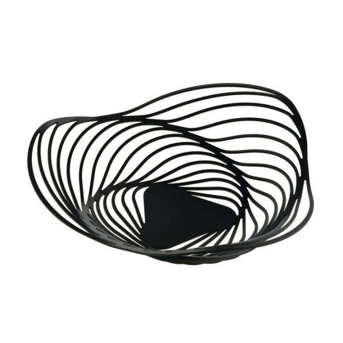 Alessi ACO02 B TRINITY Cesto de Acero y Resina Negro 26cm 1