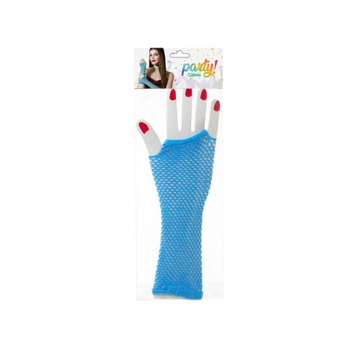 Guantes Rejilla Azul Mujer Adulto 1