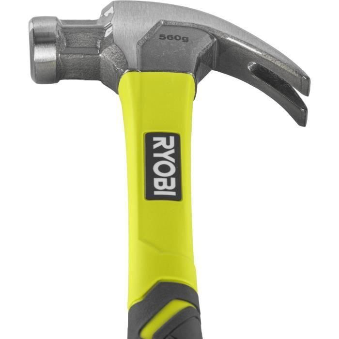 Martillo de orejas - RYOBI - Curva de fibra de vidrio 560g 1 Martillo de orejas - RYOBI - Curva de fibra de vidrio 560g 1