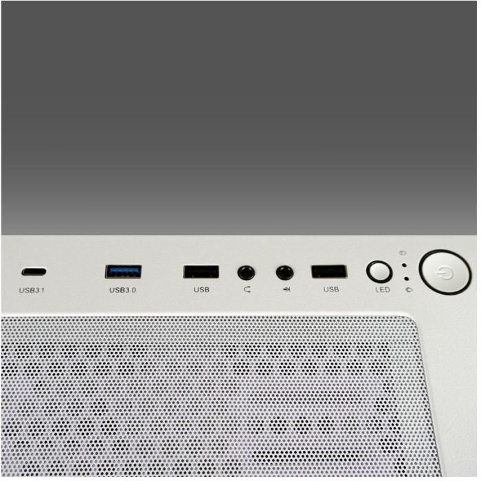 LC-Power 802W RGB Midi Tower PC Gaming Blanco, compatible ATX/Micro ATX/Mini-ITX, con RGB y Panel Vidrio Templado 15