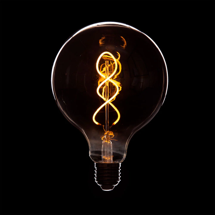 Bombilla LED E27 4W 380Lm 2000ºK Filamento G125 40.000H WR-G125-4W-R-SG