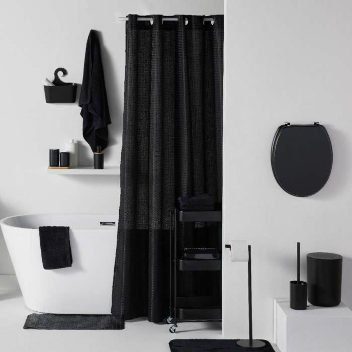 Today TOD3574641271602 Alfombrilla antideslizante para baño o ducha, 40 x 60 cm, rectangular, negra 6