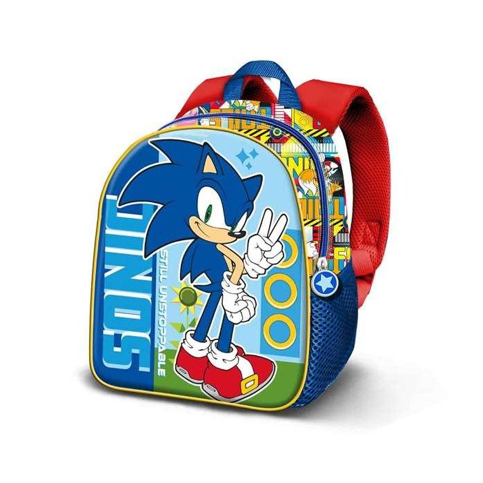 Karactermania Mochila Escolar 3D Infantil con Diseño Elite Sonic Unstoppable, Medidas 26x11x31 cm, Ideal para Niños +3 Años Karactermania Mochila Escolar 3D Infantil con Diseño Elite Sonic Unstoppable, Medidas 26x11x31 cm, Ideal para Niños +3 Años