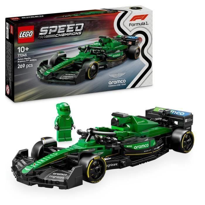 Juego de construccion coche de carreras aston martin aramco formula 1 amr24 lego speed champions