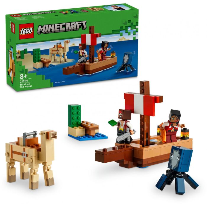 Lego Juego de Construcción Minecraft El Viaje en el Barco Pirata, Set de Construcción para Edad 8+ años 15