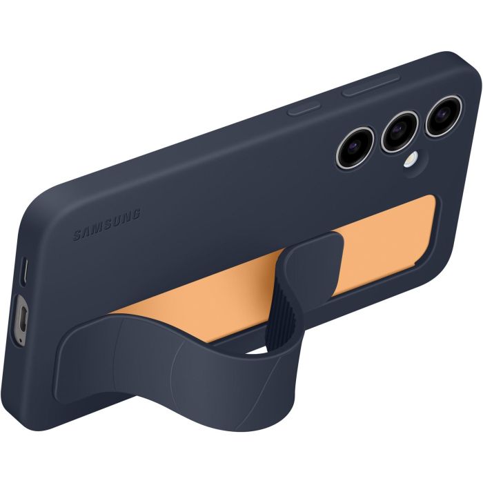 Samsung Funda Standing Grip para Galaxy S24 FE, Soporte y Agarre, Silicona Azul Oscuro 3