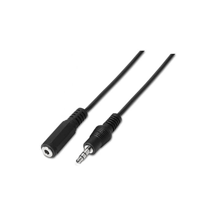 Nanocable 10.24.0201 Cable Estéreo Jack 3.5 Macho - Hembra 1.5m Negro 2