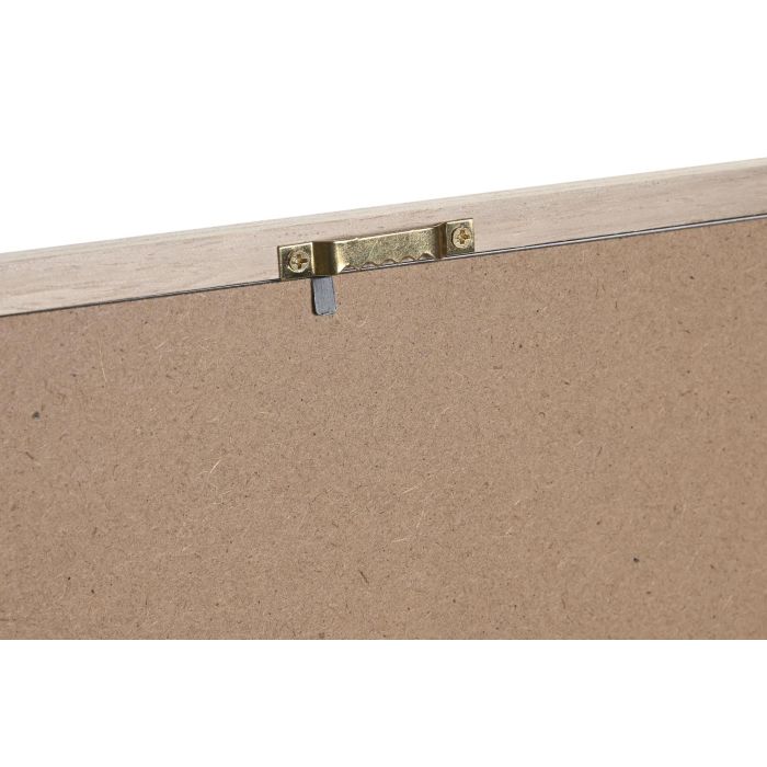 DKD Home Decor Marco Multifoto Shabby de Paulownia y Cristal para varias fotos, Colores Natural y Blanco, 39 cm Ancho x 22 cm Alto x 1.2 cm Fondo 2