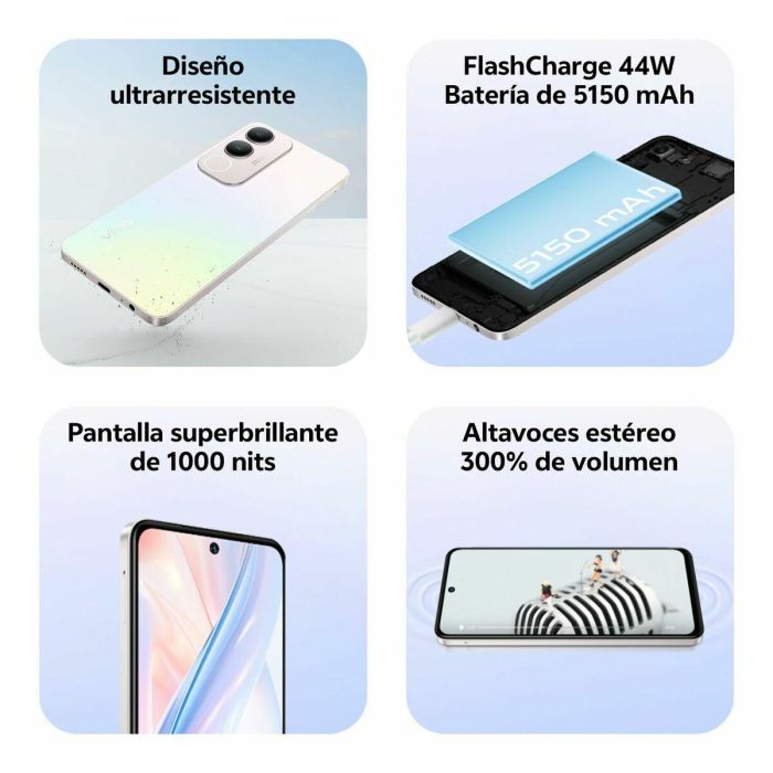 Vivo 5668781 Smartphone Y19s 8GB RAM 256GB ROM 6.68" 50MP Cámara 5500mAh Batería 90Hz IP64 Plata Perla 11 Vivo 5668781 Smartphone Y19s 8GB RAM 256GB ROM 6.68" 50MP Cámara 5500mAh Batería 90Hz IP64 Plata Perla 11